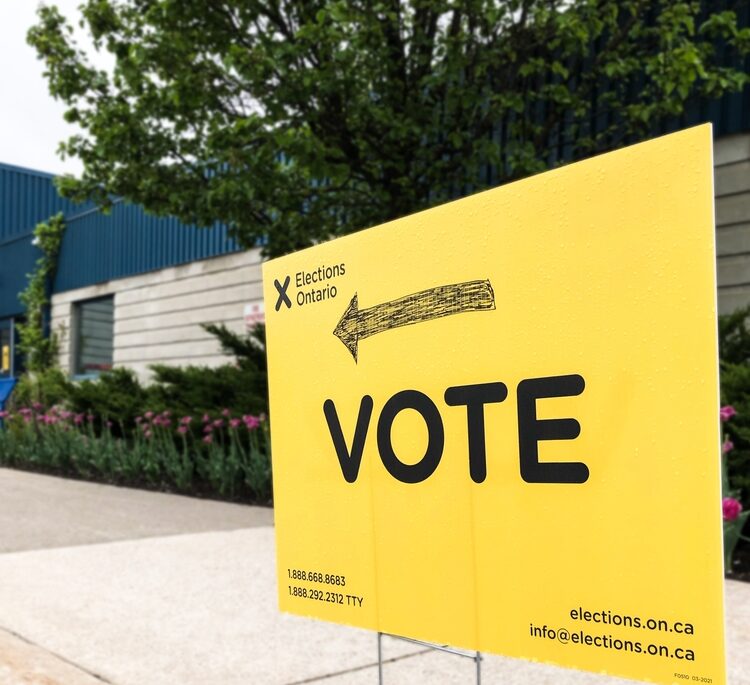 Provincial Election Sign