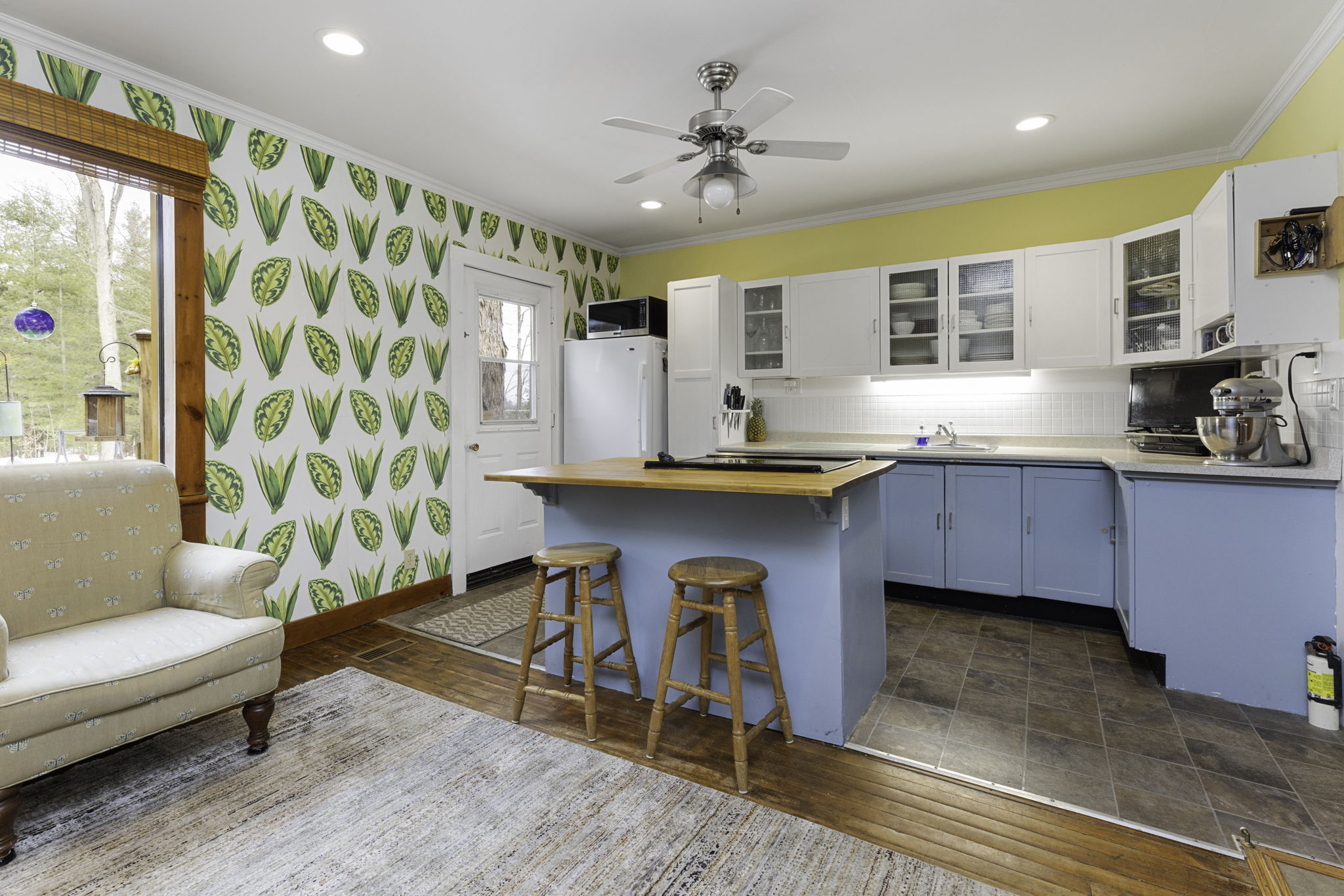 Updated kitchen with modern appliances and generous counter space