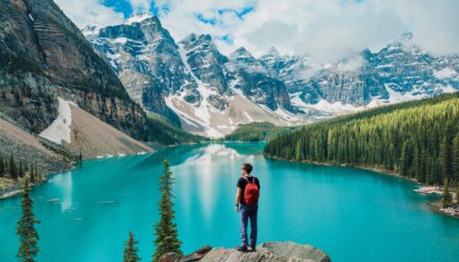 Hiker in the Canadian Rockies