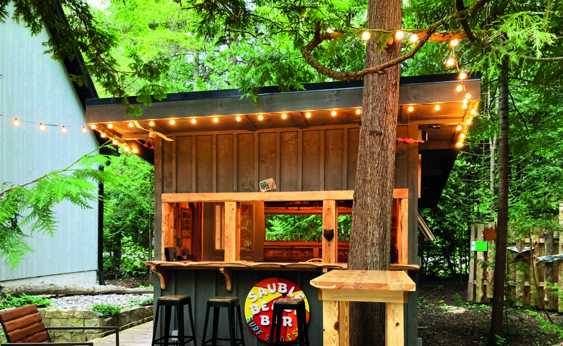 A photo of a beach bar