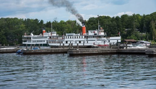 The RMS Segwun docked in Gravenhurst
